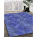 Machine Washable Transitional Blue Rug in a Family Room, wshpat1407blu