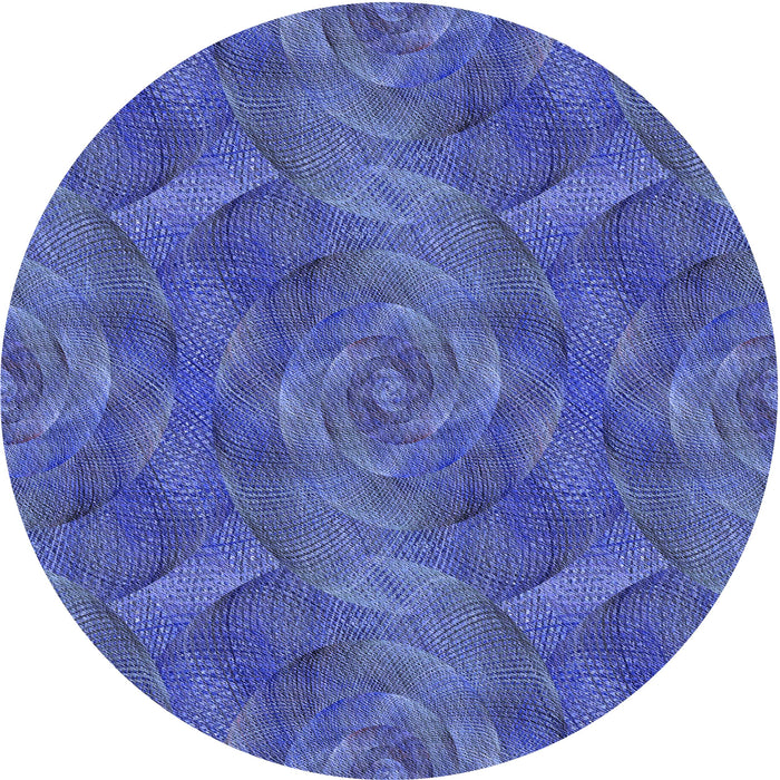 Square Patterned Blue Rug, pat1407blu