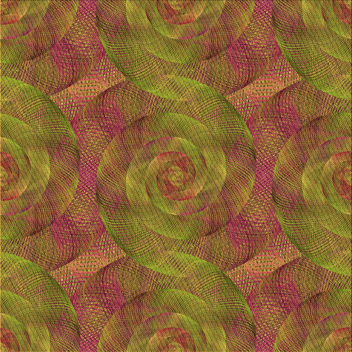 Round Patterned Dark Golden Brown Rug, pat1407org