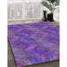 Patterned Lilac Purple Rug in Family Room, pat1407pur