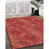 Patterned Red Rug, pat1407rd