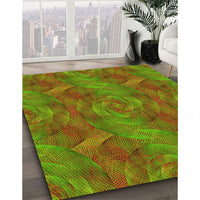 Patterned Saddle Brown Rug, pat1407yw