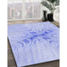 Patterned Sky Blue Rug in Family Room, pat1408blu