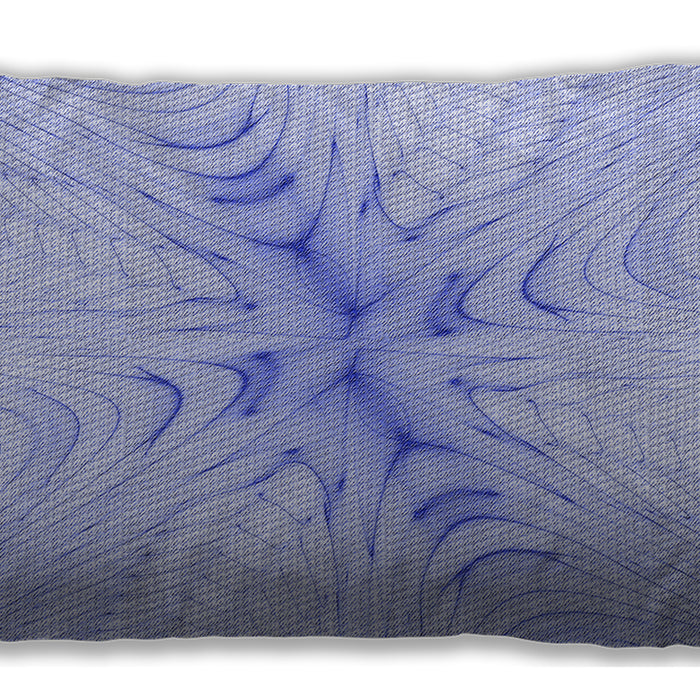 Patterned Rectangular Sky Blue Lumbar Throw Pillow, 13 inch by 19 inch, lbpat1408blu