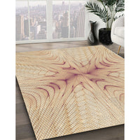 Patterned Brown Sand Brown Rug, pat1408brn