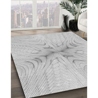 Patterned Dark Gray Rug, pat1408gry