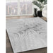 Machine Washable Transitional Dark Gray Rug in a Family Room, wshpat1408gry