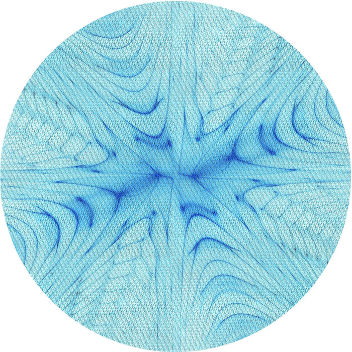 Square Patterned Blue Rug, pat1408lblu