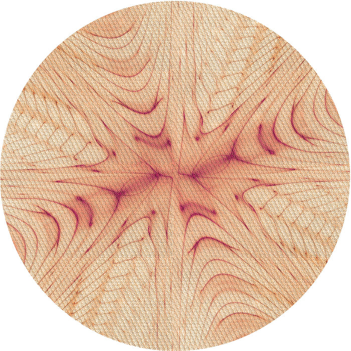 Square Patterned Pastel Orange Rug, pat1408org