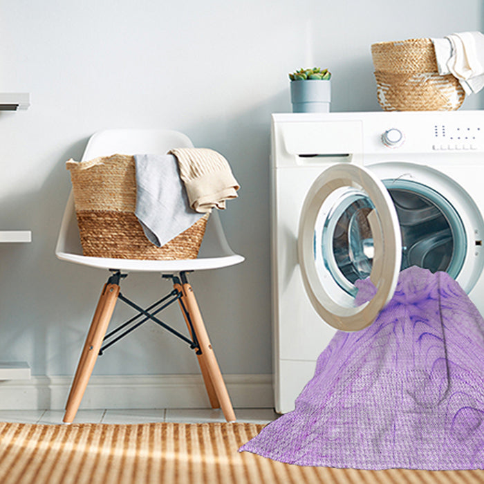 Machine Washable Transitional Purple Rug in a Washing Machine, wshpat1408pur