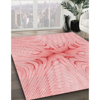 Patterned Red Rug, pat1408rd