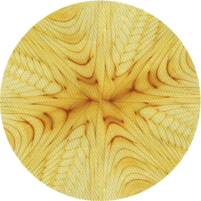 Square Patterned Bold Yellow Rug, pat1408yw
