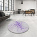 Round Patterned Lavender Purple Novelty Rug in a Office, pat1408