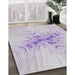 Patterned Lavender Purple Novelty Rug in Family Room, pat1408