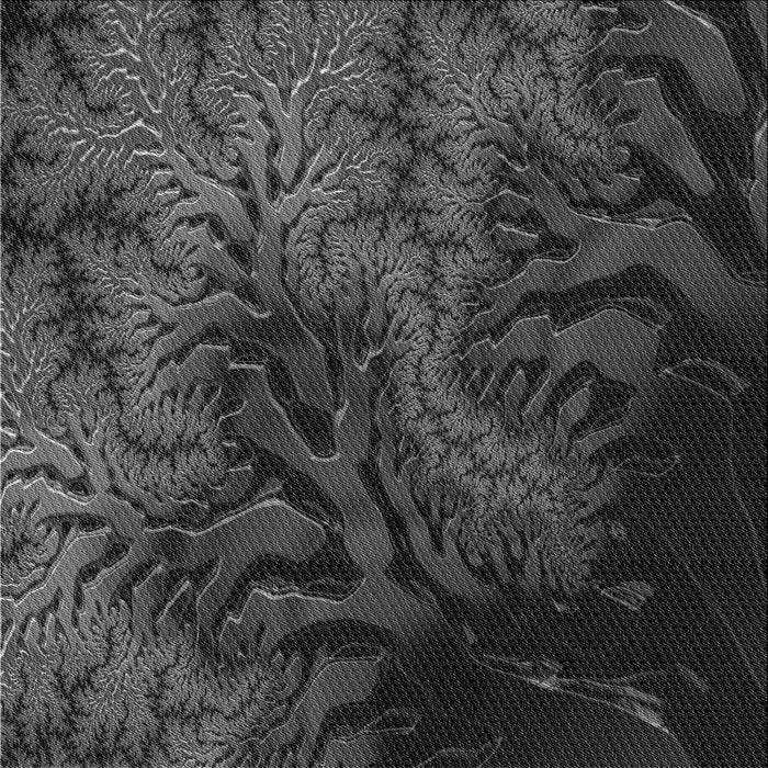 Round Patterned Midnight Gray Rug, pat1409gry