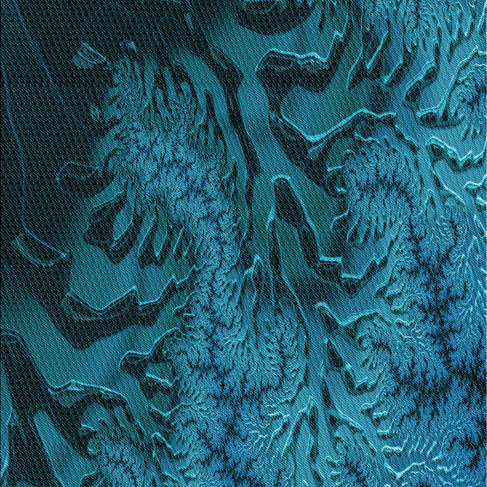 Machine Washable Transitional Dark Turquoise Green Rug, wshpat1409lblu