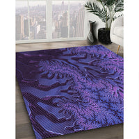 Patterned Purple Rug, pat1409pur