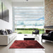 Machine Washable Transitional Maroon Red Rug in a Kitchen, wshpat1409rd