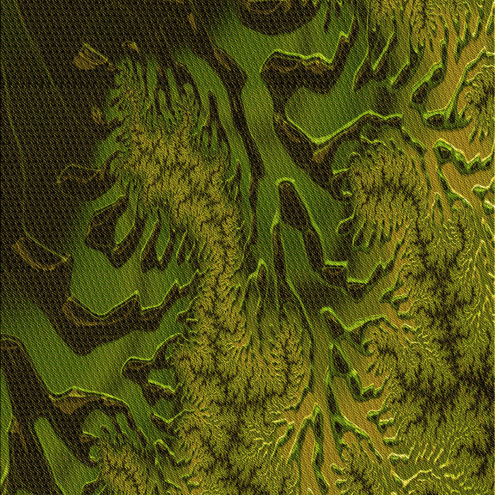 Patterned Olive Green Rug, pat1409yw