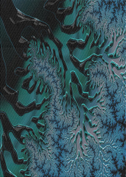 Patterned Deep-Sea Green Novelty Rug, pat1409