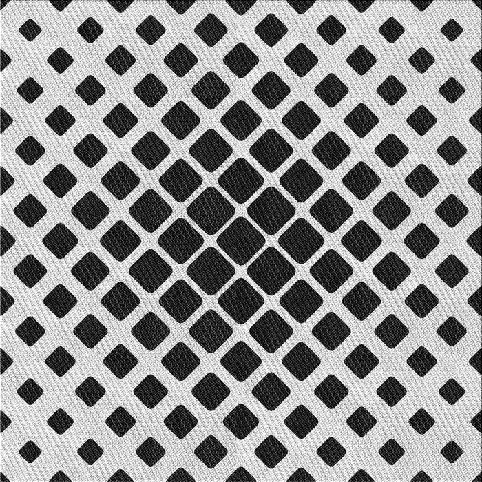 Square Patterned Platinum Gray Novelty Rug, pat140