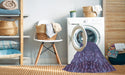 Machine Washable Transitional Purple Rug in a Washing Machine, wshpat141blu