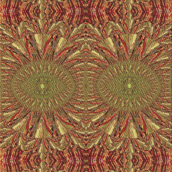 Round Patterned Caramel Brown Rug, pat141brn