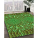 Machine Washable Transitional Army Green Rug in a Family Room, wshpat141grn