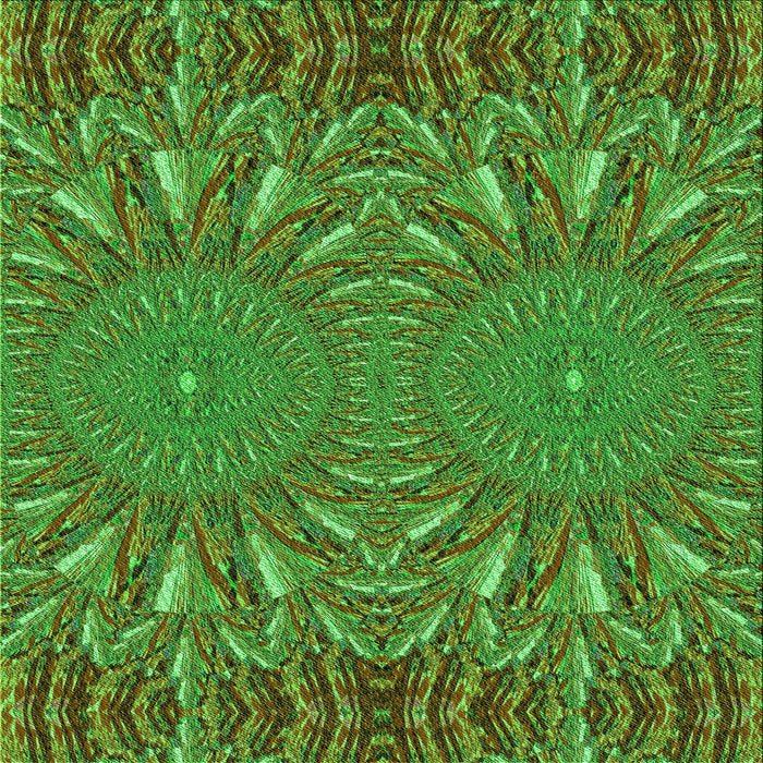 Round Machine Washable Transitional Army Green Rug, wshpat141grn