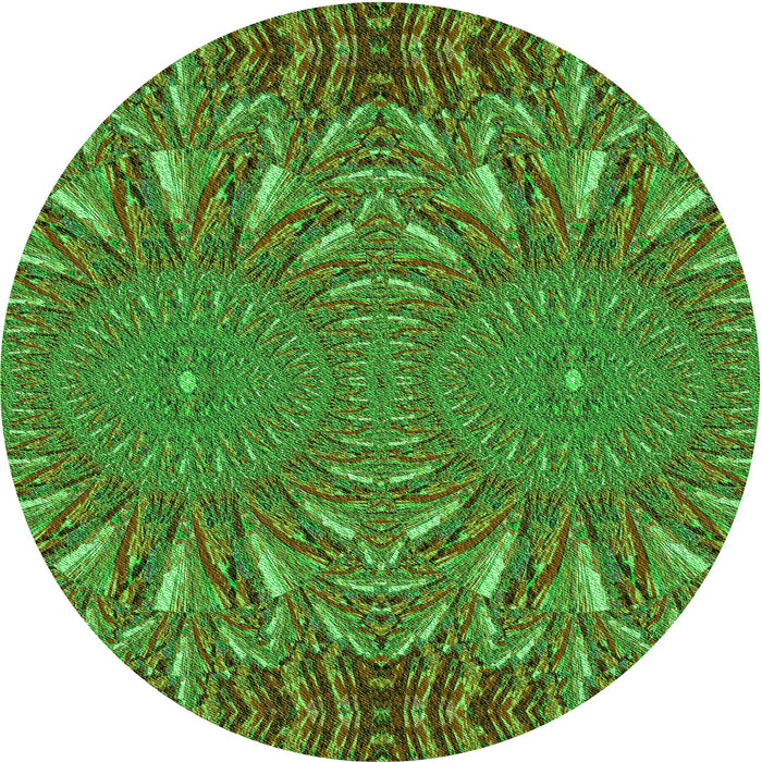 Square Machine Washable Transitional Army Green Rug in a Living Room, wshpat141grn