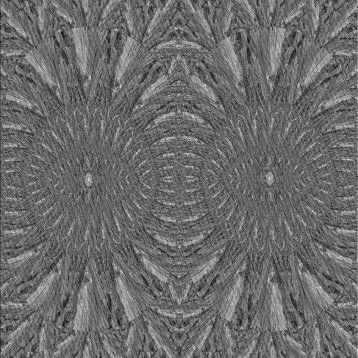 Machine Washable Transitional Black Rug, wshpat141gry