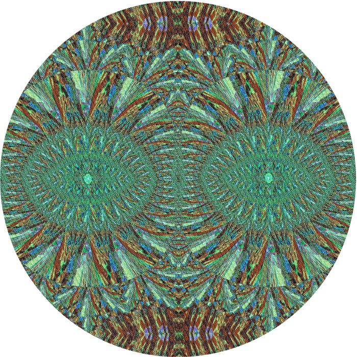 Square Patterned Coffee Brown Rug, pat141lblu