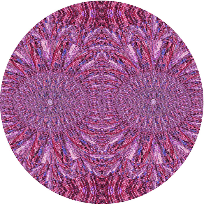 Square Patterned Orchid Purple Rug, pat141pur