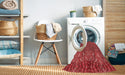 Machine Washable Transitional Red Rug in a Washing Machine, wshpat141rd