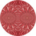 Square Patterned Red Rug, pat141rd