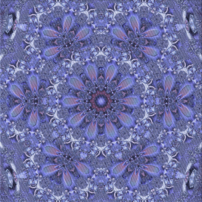 Round Patterned Sky Blue Rug, pat1410blu