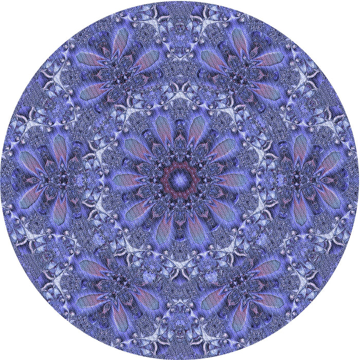 Square Patterned Sky Blue Rug, pat1410blu