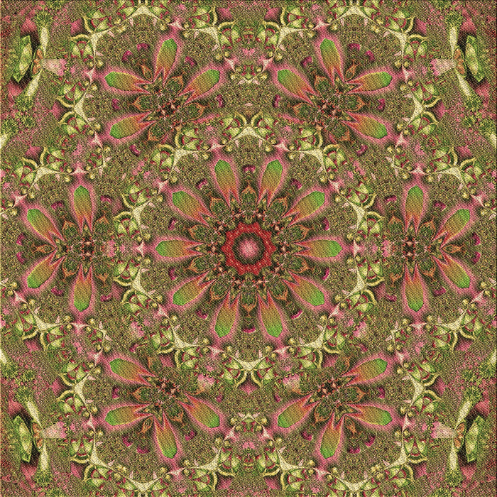 Round Patterned Caramel Brown Rug, pat1410brn