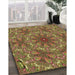 Machine Washable Transitional Caramel Brown Rug in a Family Room, wshpat1410brn