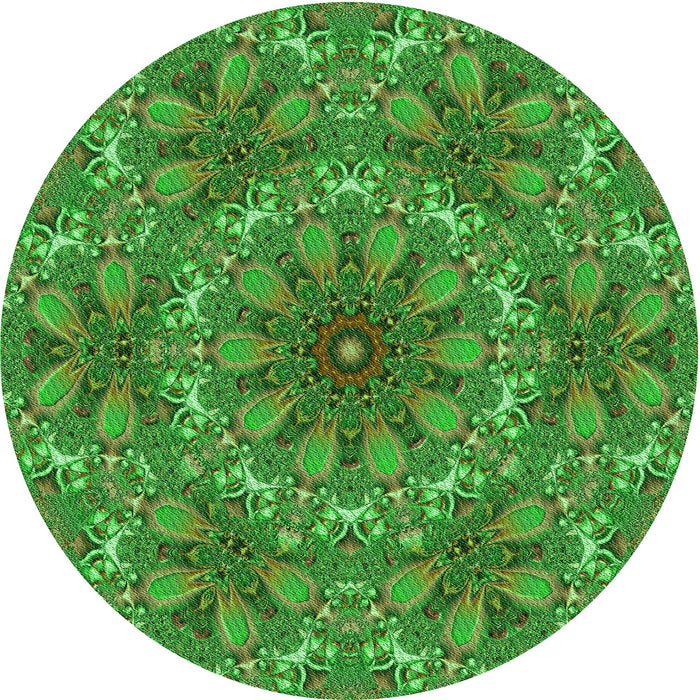 Square Machine Washable Transitional Neon Green Rug in a Living Room, wshpat1410grn