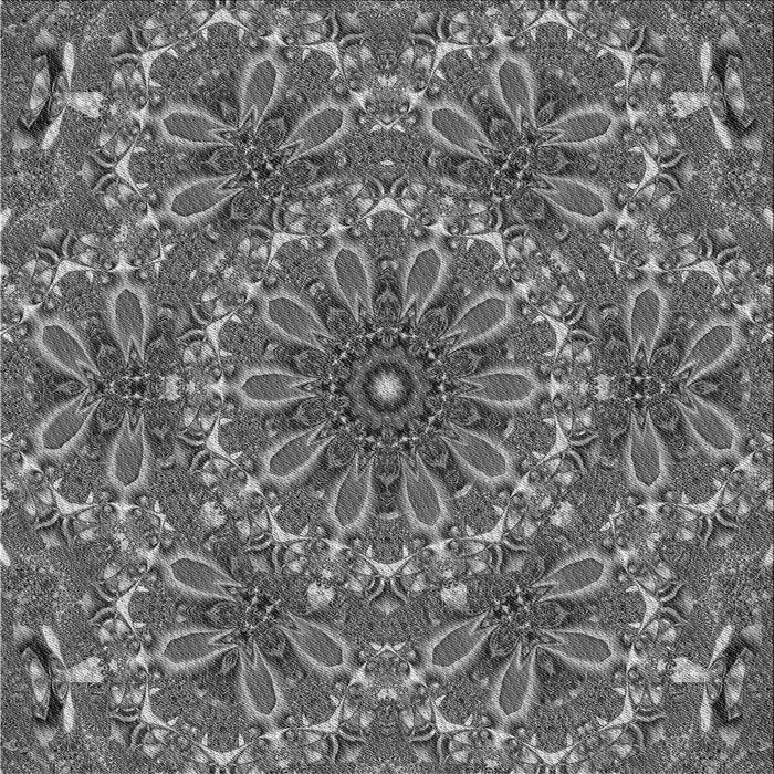 Round Patterned Gray Rug, pat1410gry