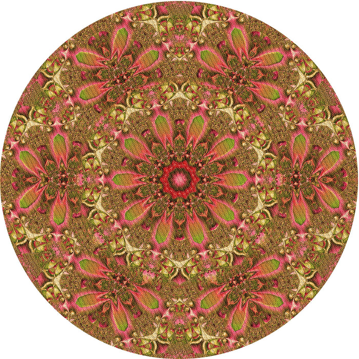 Square Machine Washable Transitional Cinnamon Brown Rug in a Living Room, wshpat1410org