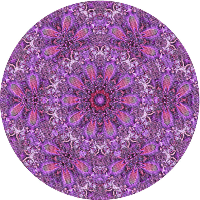 Square Patterned Purple Rug, pat1410pur