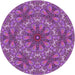 Square Patterned Purple Rug, pat1410pur