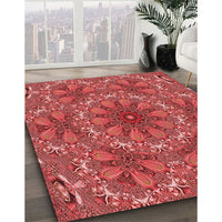 Patterned Red Rug, pat1410rd