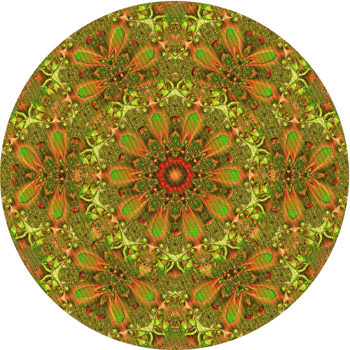 Square Machine Washable Transitional Pistachio Green Rug in a Living Room, wshpat1410yw