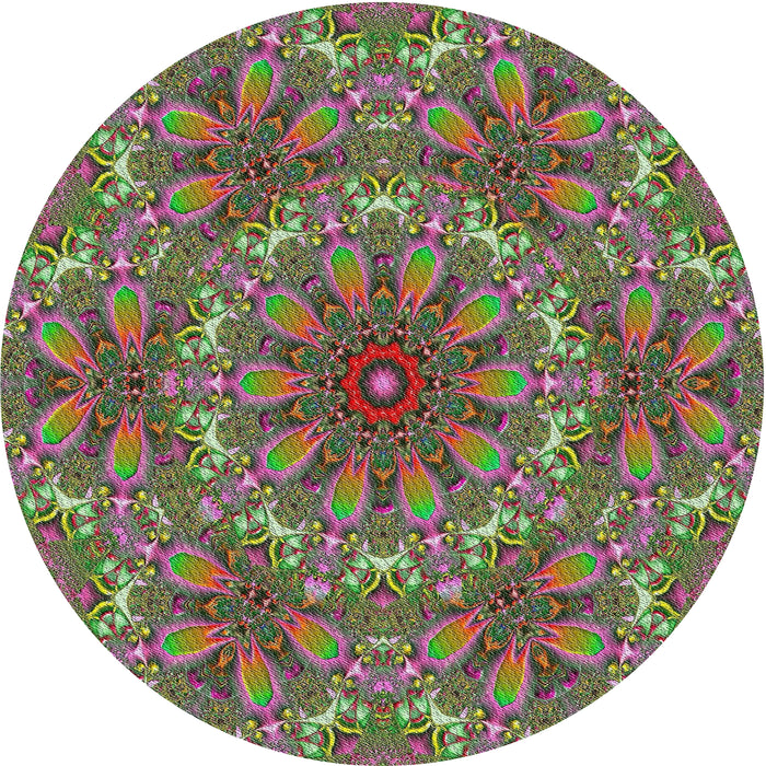 Sideview of Patterned Maroon Purple Novelty Rug, pat1410