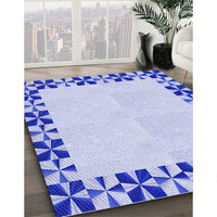 Patterned Lavender Blue Rug, pat1411blu