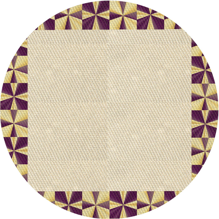 Square Patterned Golden Blonde Gold Rug, pat1411brn