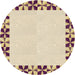 Square Patterned Golden Blonde Gold Rug, pat1411brn